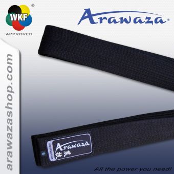 Arawaza Schwarzer Gürtel - Standard /Regular Polyester | 4 cm | 290